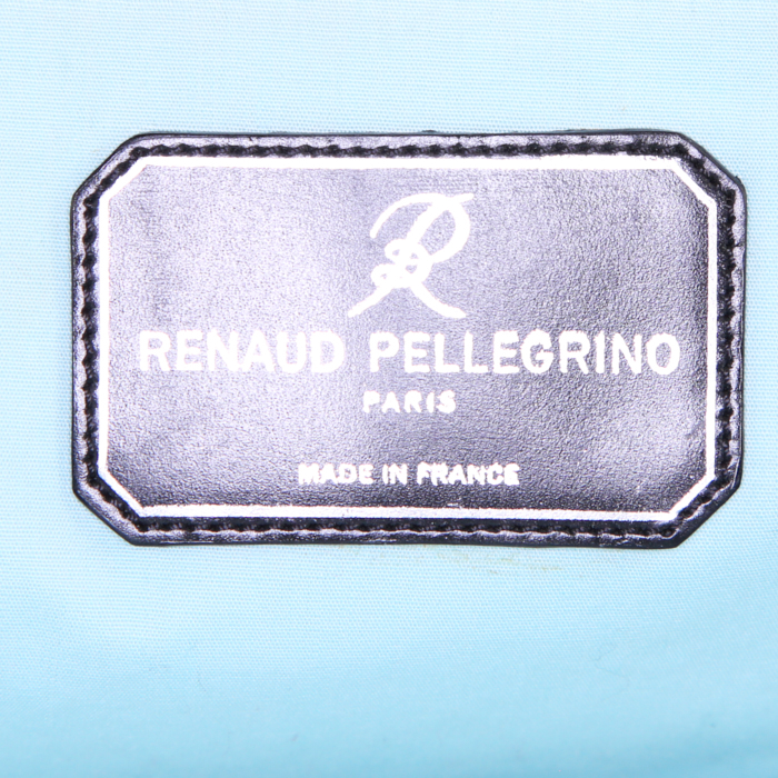 Sac cabas Renaud Pellegrino en cuir noir - Detail D3