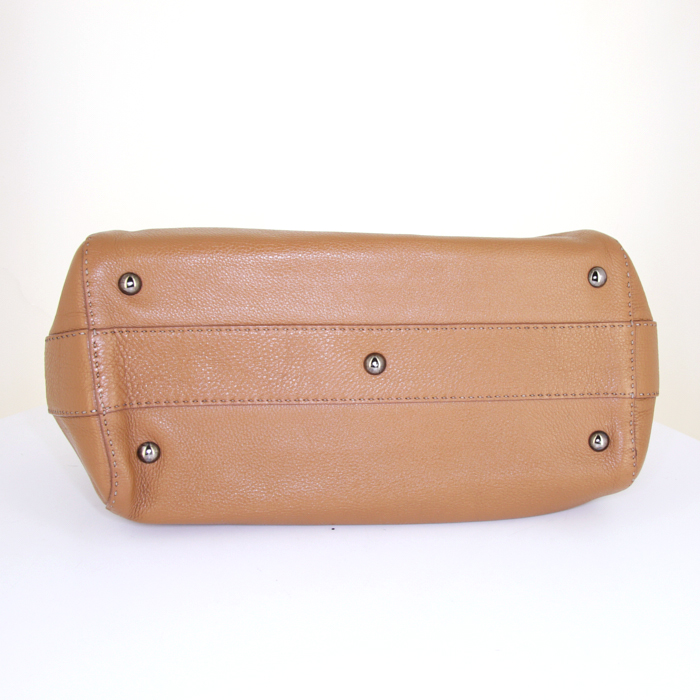 Borsa Renaud Pellegrino in pelle martellata marrone - Detail D4