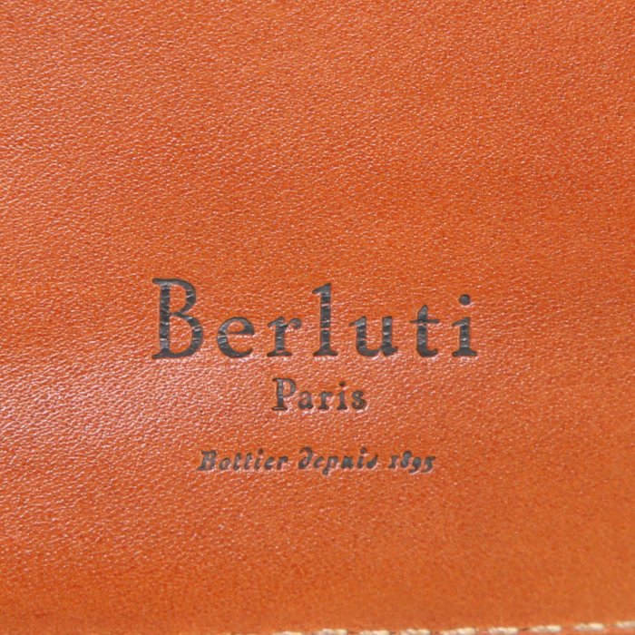Berluti Gaspard wallet in brown shading leather - Detail D3