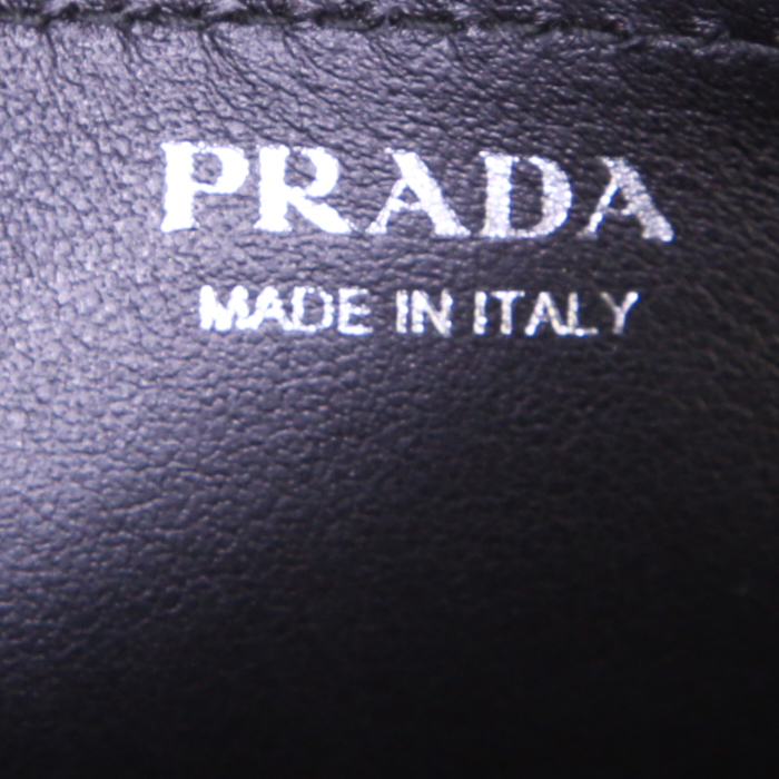 Prada Cahier shoulder bag in black leather - Detail D3