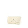 Bolsito de mano Chanel 31 en cuero acolchado blanco - 00pp thumbnail