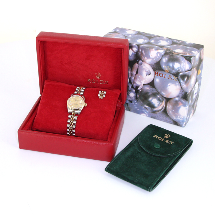 Reloj Rolex Datejust Lady de oro y acero Ref :  79173 Circa  2001 - Detail D2