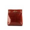 Hermès Kelly Ado backpack in brown porosus crocodile - 360 thumbnail