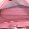 Bolso de mano Fendi Mini Peekaboo en cuero rosa y piel de pitón gris - Detail D3 thumbnail