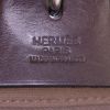 Sac bandoulière Hermes Herbag en toile étoupe et cuir marron - Detail D3 thumbnail