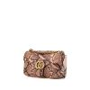 Bolso bandolera Gucci GG Marmont modelo pequeño en piel de pitón beige rosado - 00pp thumbnail