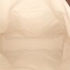Shopping bag Gucci in tela siglata beige e pelle marrone - Detail D2 thumbnail
