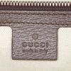 Shopping bag Gucci in tela siglata beige e pelle marrone - Detail D3 thumbnail