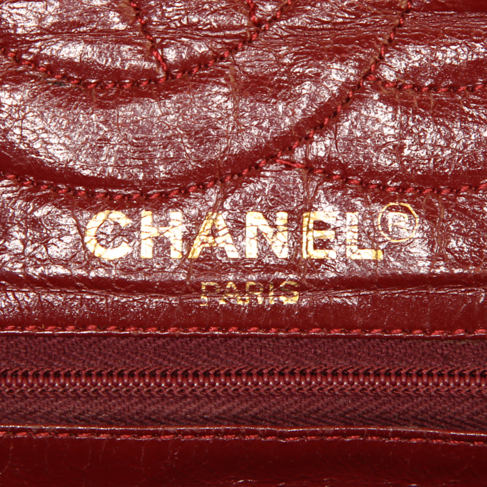 Sac à main Chanel Vintage en cuir matelassé noir - Detail D4