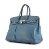 Hermes Birkin 35 cm handbag in blue jean togo leather - 00pp thumbnail