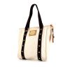 Shopping bag Louis Vuitton Antigua modello medio in tela beige e nera - 00pp thumbnail