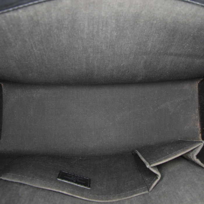 Bolso de mano Louis Vuitton Croisette Tote en cuero Epi negro - Detail D2