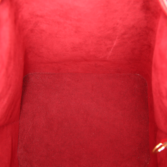 Bolso de mano Louis Vuitton petit Noé modelo pequeño en cuero Epi rojo y cuero rojo - Detail D2