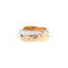 Cartier Trinity ring in 3 golds and diamonds, size 50 - 00pp thumbnail