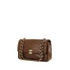 Chanel Vintage bag worn on the shoulder or carried in the hand in brown quilted leather - 00pp thumbnail