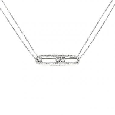 Messika Move necklace in white gold and diamonds