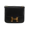 Hermes Constance mini handbag in black box leather - 360 thumbnail
