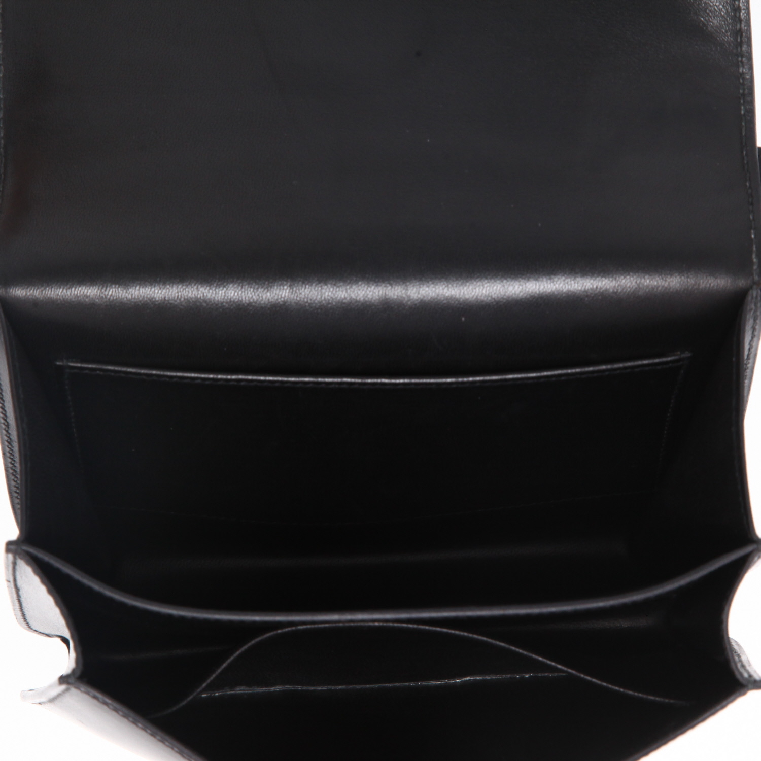 Bolso de mano Hermes Constance mini en cuero box negro - Detail D3