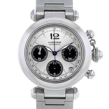 Reloj Cartier Pasha Chrono de acero Circa  1990