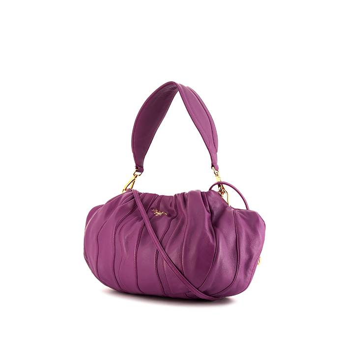 Prada Purple Saffiano Leather Bow Zip Around Wallet Prada | TLC