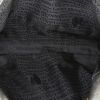 Bolso bandolera Lanvin Happy en cuero acolchado con motivos de espigas gris metalizado - Detail D3 thumbnail