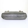 Lanvin Happy shoulder bag in metallic grey chevron quilted leather - Detail D5 thumbnail
