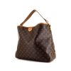 Bolso de mano Louis Vuitton Delightful en lona Monogram marrón y cuero natural - 00pp thumbnail