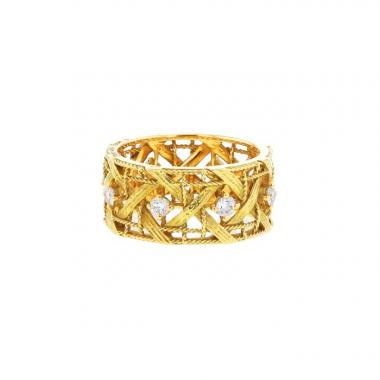 Dior My Dior large model ring in yellow gold and diamonds