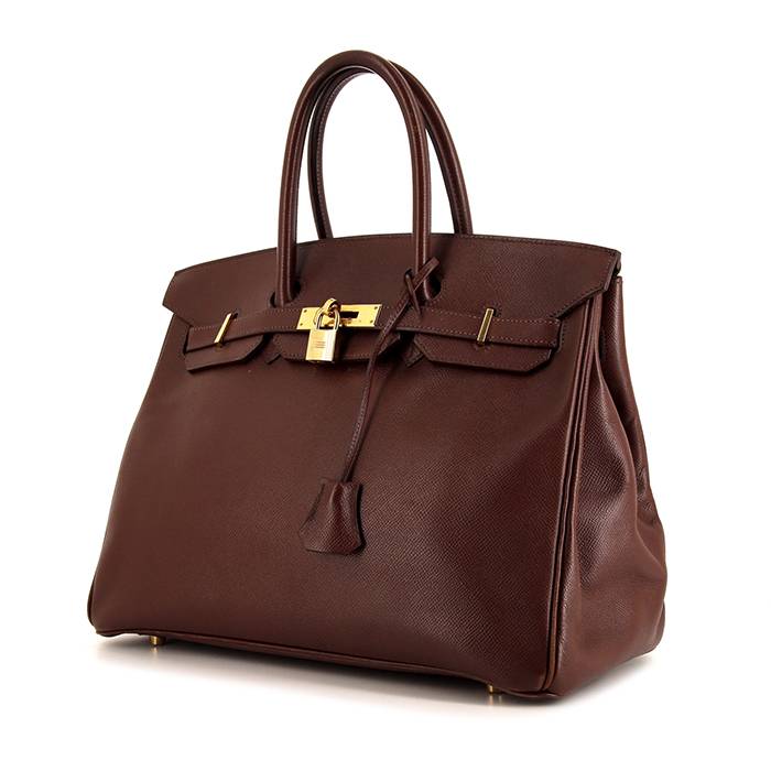 Hermes Birkin 35 cm handbag in brown epsom leather - 00pp