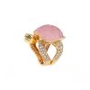Boucheron Honu, La Tortue ring in pink gold,  diamonds and tsavorites and in quartz - 00pp thumbnail