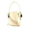 Chloé Roy shopping bag in cream color and black leather - 00pp thumbnail