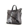 Louis Vuitton Edition Limitée Chapman Brothers shopping bag in dark blue monogram canvas and black leather - 00pp thumbnail