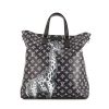 Louis Vuitton Edition Limitée Chapman Brothers shopping bag in dark blue monogram canvas and black leather - 360 thumbnail