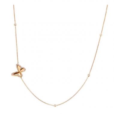 Sautoir Messika Butterfly en or rose et diamants