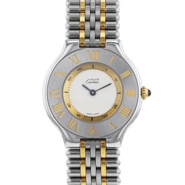 Cartier Must 21 watch in gold and stainless steel Circa  1990