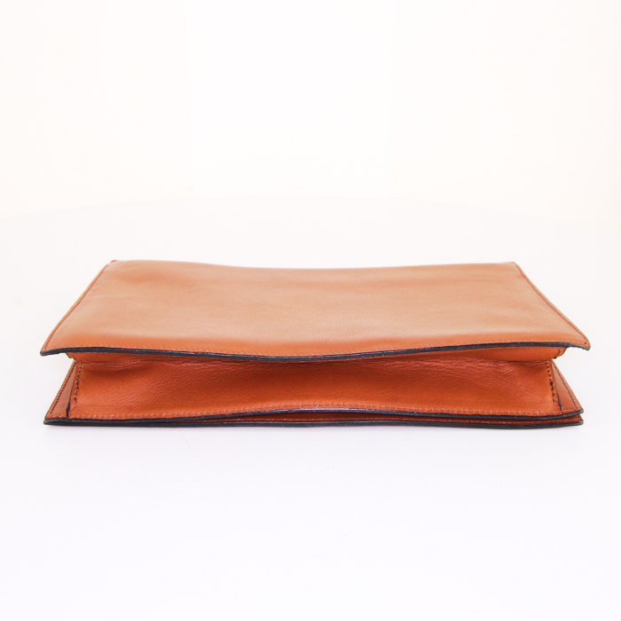 Pochette Saint Laurent Vintage in pelle marrone - Detail D4