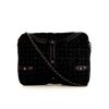 Chanel 2.55 shoulder bag in black quilted leather Chanel Editions Limitées in tweed nero e pelle nera - 360 thumbnail