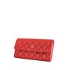 Chanel wallet in red quilted leather - 00pp thumbnail