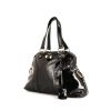 Yves Saint Laurent Muse large model handbag in black patent leather - 00pp thumbnail