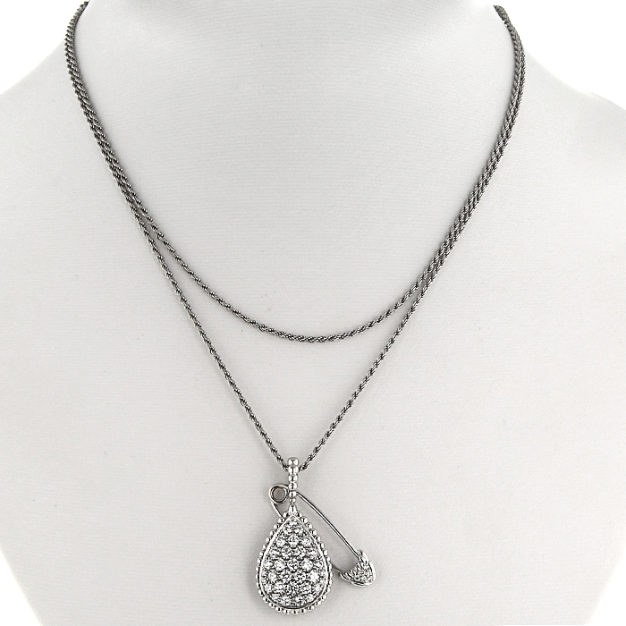 Sautoir Boucheron Serpent Bohème en or blanc et diamants - Detail D3