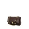 Chanel Timeless Classic bag worn on the shoulder or carried in the hand in brown quilted leather - 00pp thumbnail