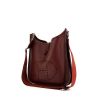 Hermès Evelyne III shoulder bag in burgundy epsom leather - 00pp thumbnail