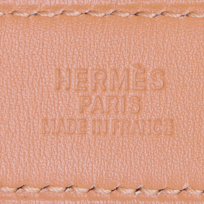 Cinturón Hermès en cuero epsom gris Graphite - Detail D1