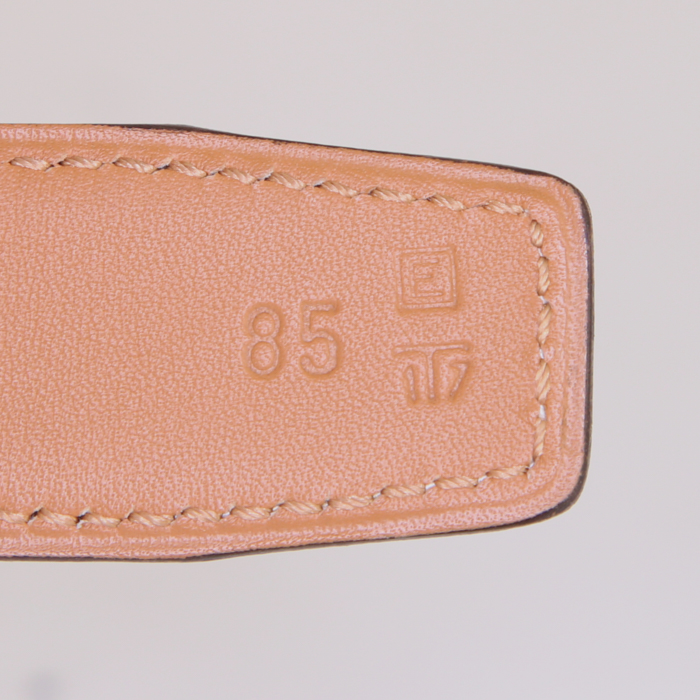 Hermès belt in grey Graphite epsom leather - Detail D2