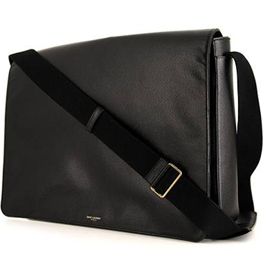 tas sling-bag YSL Sunset Croco Embossed Black Sling Bag
