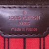 Louis Vuitton Neverfull medium model shopping bag in ebene damier canvas and brown leather - Detail D3 thumbnail