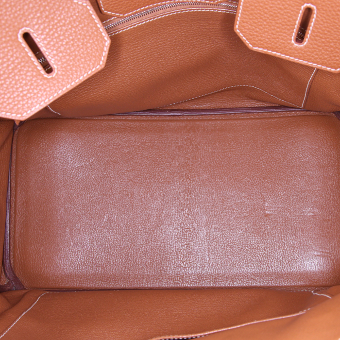 Borsa Hermes Birkin 35 cm in pelle togo gold - Detail D3