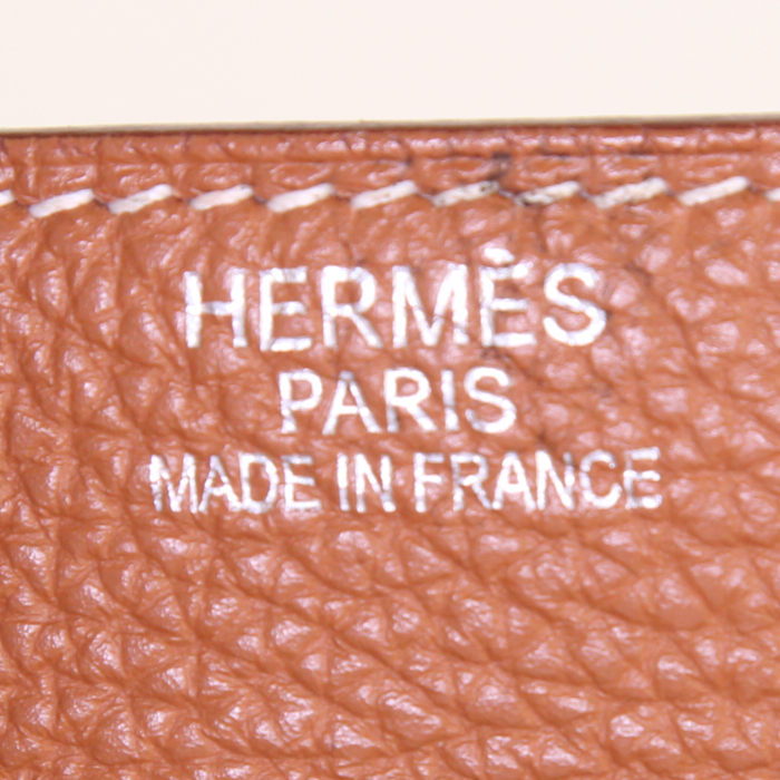 Borsa Hermes Birkin 35 cm in pelle togo gold - Detail D4