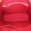 Shopping bag Hermès Cabag in tela rosso mattone e pelle rossa - Detail D3 thumbnail