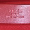 Hermès Cabag shopping bag in brick red canvas and red leather - Detail D4 thumbnail